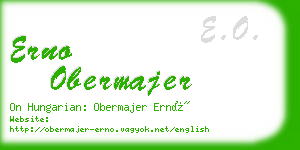 erno obermajer business card